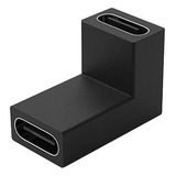 Adaptador Fêmea Fêmea Em Angulo Horizontal Usb Tipo C Tipo c