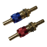 Adaptador Gás Refrig Água Conector Rápido Tocha Tig Mig Par