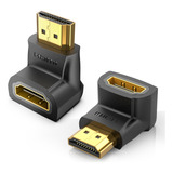 Adaptador Hdmi Cotovelo 90 Macho X Fêmea 2 0 P Tv Painel