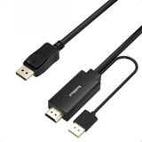 Adaptador Hdmi Para Displayport 4k 60hz 1 80m Excelência Visual Para Gaming Design E Cinema Em Casa Plug and play Compatível Com Laptops Consoles E Blu ray Energia Usb