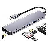 Adaptador Hub 7 Em 1 Tipo C USB 3 0 Regua Pc Adaptador Multiportas USB C Hub Com Saída HDMI 4K A 60hz Fonte De Alimentação Tipo C Carregamento De Portas Hub De 2 A 3 Portas USB