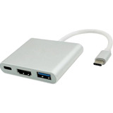 Adaptador Hub Thunderbolt Usb 3 1 Tipo C Hdmi 4k Mac 3 Em 1
