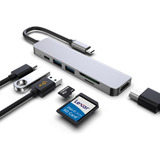 Adaptador Hub Usb 3 0 Tipo C 6 Em 1 Conversor Hdmi Type C Sd