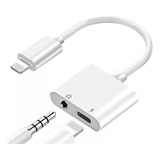 Adaptador Ios Dual Entrada Fone P2 E Cabo Lightning