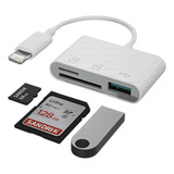 Adaptador Leitor Cartão Compatível iPhone 15 14 12 13 11 Pro