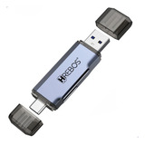 Adaptador Leitor Cartão De Memória Micro Sd 2 Em 1 Usb Usb C