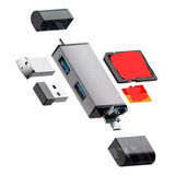 Adaptador Leitor Cartão Memória Sd Tf Usb c Microusb E Usb