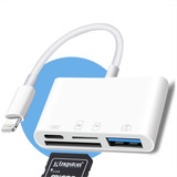Adaptador Leitor Cartão Sd Tf Usb Para iPhone 13 14 11 X 8