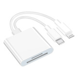 Adaptador Lightning E Tipo C Leitor Cartão Memoria Micro Sd