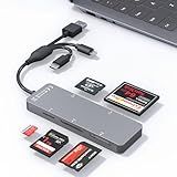 Adaptador Memory Stick Pro Duo Para IPhone Leitor De Cartão 5 Em 1 XD TF MS CF SD Para PC Android Dispositivo Lightning Leitor De Cartão De Memória USB C OTG Adaptador Suporta Adaptador De Cartão