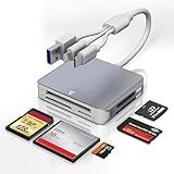 Adaptador Memory Stick Pro Duo Para IPhone Leitor De Cartão SD TF MS CF XD 5 Em 1 Para PC Android Dispositivo Lightning Leitor De Cartão De Memória Multi De Alumínio USB C Lightning OTG Compact