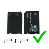 Adaptador Memory Stick Pro Duo Psp Para Cartão Sd Lançamen