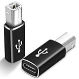 Adaptador Midi Para USB C -pacote Com 2- Conversor USB B Macho Para USB C Fêmea Para Sintetizador E Teclados De Estação De Trabalho Controlador Midi Studio Synth Piano Impressora Equipamentos Musicais