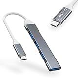 Adaptador Multiporta USB Hub USB Dock Station Com 4 Portas USB 3 0 USB HUB Tipo C Ate 5 Gbps De Velocidade De Trasmissao De Dados Divisor De Porta USB Expansor De Porta USB Premium Aluminium