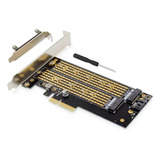 Adaptador Nvme E M 2 Sata Duplo Ssd Pci Express 4 0 3 0 X4
