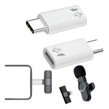Adaptador Otg Usb c Compatível C Microfone Lapela Lightning
