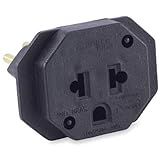 Adaptador Para Tomada Universal 2Pinos-T 10A Bivolt Preto- Force Line- 4312