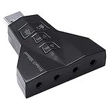 ADAPTADOR PLACA DE SOM USB 4 PORTAS P2 COMPATÍVEL COM PS3 Vinik A4PUSBM
