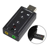 Adaptador Placa De Som Usb 7 1 2 Entrada P2 Fone E Microfone