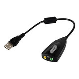 Adaptador Placa De Som Usb 7 1 Áudio Notebook Windows Jogos