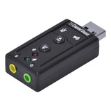 Adaptador Placa De Som Usb 7 1 Canais Virtual Ausb71