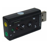 Adaptador Placa De Som Usb 7 1 Entrada P2 Fone E Microfone