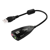 Adaptador Placa De Som Usb 7 1 Entrada P2 Fone Microfone