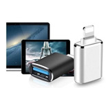 Adaptador Plug Usb 3 0 Otg Para Lightning iPhone iPad Ios 13 Cor Preto
