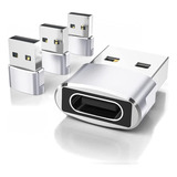 Adaptador Plug Usb Tipo C Fêmea X Usb Macho 4 pack 