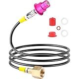 Adaptador Rápido De CO2 Com Mangueira De Alta Pressão De 152 Cm- Conexão Rápida De CO2 Compatível Com Duo-Terra-Art-E-Duo-E-Terra-Crystal 3-0-GAIA- Válvula CGA320 Para Tanque Grande De CO2