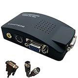 Adaptador RCA Para VGA Conversor Composto AV S Video RCA VGA Fêmea Para Conversor De Saída Fêmea VGA Transferência De Sinal Gráfico De Vídeo De CCTV PC Laptop DVD VCR TVBox Para Monitor VGA Projetor De Computador