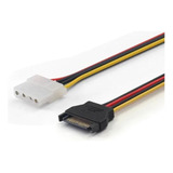 Adaptador Sata macho P Ide Força Molex femea Cabo Longo