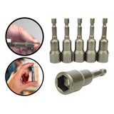Adaptador Soquete Magnético 8x65mm 1 4 Pol Sextavado 5 Peças