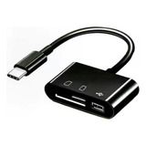 Adaptador Tipo C 3 Em 1 Usb 3 0 Sd tf Black