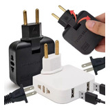 Adaptador Tomada Benjamin Articulado Que Carrega Celular Usb