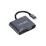 ADAPTADOR TYPE C 4-EM-1 PARA HDMI VGA PD E USB 3-0 VINIK - AT41VN