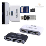 Adaptador Type c Card Reader E Usb Multifuncional De Pc