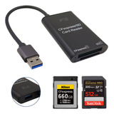 Adaptador Type c usb3 0 Para Leitor D Cartão Cfexpress sd F3