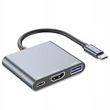 Adaptador USB C Para HDMI 4K Hub Tipo C HDMI USB 3 0 E Carga PD Compatibilidade Com MacBook Thunderbolt 3 E DEX Android Multiportas Premium