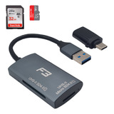 Adaptador Usb c usb 3 0 Para Leitor De Cartão Microsd sd
