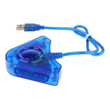 Adaptador Usb Duplo Para Controles Ps1 Ps2 Pc Ps3 Notebook