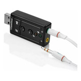 Adaptador Usb Externo 7 1 Canais Ch Placa De Som Virtual