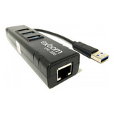 Adaptador Usb Para Rede Lan Gigabit Hub Usb 3 0 3 Portas