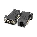 Adaptador VGA Macho Para RJ45 Fêmea Extensor Transmissor De Vídeo Por Cabo De Rede Longa Distância 30 Metros Qualidade 4K Full HD 1080p Áudio Surrond 1 Unidade LINHA PREMIUM DUPIN