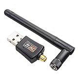 Adaptador Wireless Wifi Usb AC Dual Band 600mbps 2 4ghz 5ghz Com Antena Windows Linux Mac