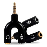 Adaptador Y Plug P2 X P3 Splitter Headset Fone Microfone Ofert