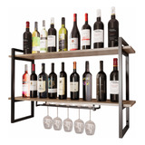 Adega Bar Industrial P Bebidas Prateleira Dupla Preta 60cm