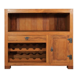 Adega De Madeira Maciça 85cm Peroba Rosa Rústico