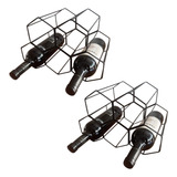 Adega De Vinho De Mesa Tipo Colmeia Porta Garrafas 2 Suporte