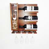 Adega De Vinho Madeira Suporte De Taça De Decoração Barzinho